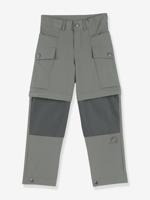 Zomerbroek voor kinderen ORAVA ZIP finkid, variabele beenlengte saliegroen - thumbnail