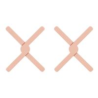 Krumble Opvouwbare siliconen pannenonderzetter - Roze - Set van 2 - thumbnail