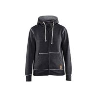 Blåkläder Dames hooded sweatvest 33731157 | Zwart Mêlee | Maat XS - 7330509483398 - thumbnail