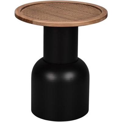 Bijzettafel Houten Blad Zwart Metaal - Modern en Duurzaam Design