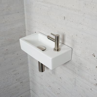 Wiesbaden Fonteinset Mat Wit Color RVS - Fonteinset Met Amador Kraan Wiesbaden Fonteinset Mat Wit Color RVS - Fonteinset Met Amador Kraan