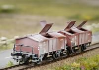 Märklin 46018 H0 set van 2 klapdekselwagens type 1520 B van de NMBS/SNCB - thumbnail