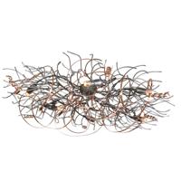 Ztahl design plafondlamp Bolbeno 6L - koper / staal behandeld - thumbnail