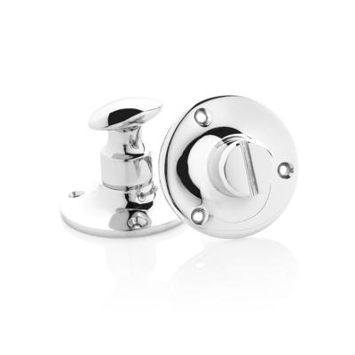 De Oude Deurklink WC Slot draaiknop rond rozet nikkel