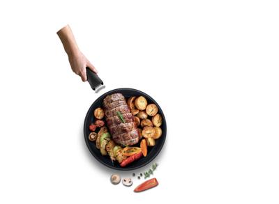 Tefal Kookgerei Tefal ingenio unlimited koekenpannen 24+28 cm met handgreep zwart
