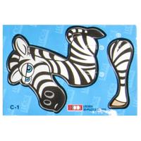 LG-Imports 3D-puzzel zebra 10,5 cm karton zwart/wit 7 stukjes - thumbnail