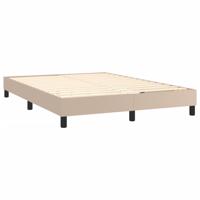 Boxspring met matras kunstleer cappuccinokleurig 140x190 cm - thumbnail