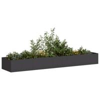 VidaXL Plantenbak 360x80x40 cm staal zwart - thumbnail