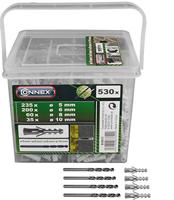Connex Plug Pp Met Boor 5+6+8+10 Box 530St - B30012 - thumbnail