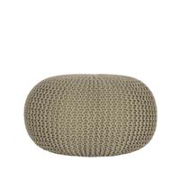 LABEL51 Knitted Poef Olive - L - thumbnail