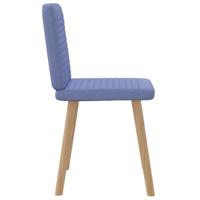 Eetkamerstoelen 2 st stof jeansblauw - thumbnail