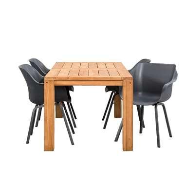 Hartman Le Sud tuinset Sophie Antibes rechthoekig - grijs - 5-delig