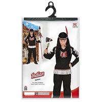 Indiaanse jongen zwart - thumbnail