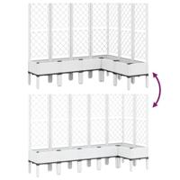 Plantenbak met latwerk 160x120x142 cm polypropeen wit - thumbnail