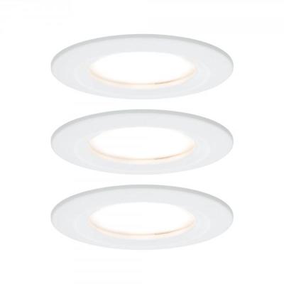 Paulmann Nova Inbouwlamp voor badkamer Set van 3 stuks LED LED 18 W IP44 Wit (mat)