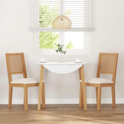 Eetkamerstoelen met kussens 2 st massief hout rubber Eetkamerstoelen met kussens 2 st massief hout rubber