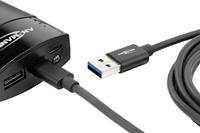 Ansmann 1700-0081 USB-kabel USB 3.2 Gen1 (USB 3.0 / USB 3.1 Gen1) USB-A stekker, USB-C stekker 2.00 m Zwart Aluminium-stekker, TPE-mantel, Stekker past op - thumbnail