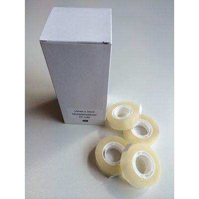 Tape transparant 15mm x 33m kleine rol Tape transparant 15mm x 33m kleine rol