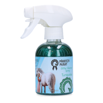 Paardenpraat Glitter Glamour Spray Turquoise