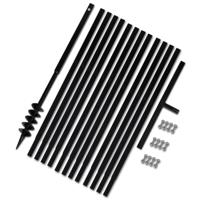 Grondboor 80 mm met 13 m verlengstuk Staal - thumbnail