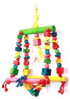 Happy Pet speelgoed double swing papegaai - thumbnail