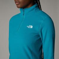 The North Face 100 Glacier 1/4 Zip Fleece Dames Deep Teal S - thumbnail