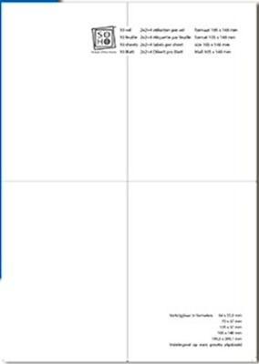 Etiketten 10 stuks A4 SOHO 105x148mm