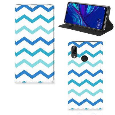 Huawei P Smart (2019) | Hoesje met Magneet | Zigzag Blauw