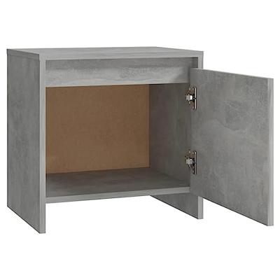 Nachtkastjes 2 st 45x34x44,5 cm bewerkt hout betongrijs Nachtkastjes 2 st 45x34x44,5 cm bewerkt hout betongrijs