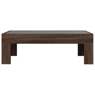 Salontafel met Infinity LED 90x50x30 cm bruin eikenkleurig