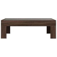 Salontafel met Infinity LED 90x50x30 cm bruin eikenkleurig - thumbnail