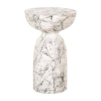 Richmond Ronde Bijzettafel 'Kita' Faux marmer, 34cm - thumbnail