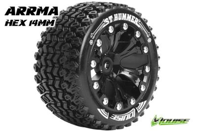 Louise ST-HUMMER Soft Banden - 2.8" Velgen Black Chrome - Hex 14mm (electro 4WD: FR/RR)