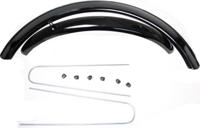 Spatbordset 24" ATB gemaakt van staal 60mm - zwart - thumbnail