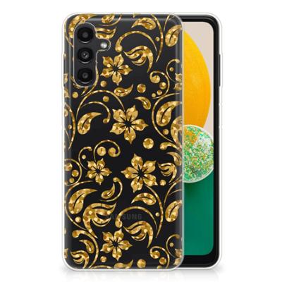 Samsung Galaxy A13 | A04s | TPU Case | Gouden Bloemen
