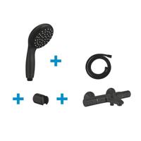 Grohe Precision Start Badset - thermostatische badkraan - houder - handdouche - mat zwart SW924660 / SW924866 / SW924743 / SW924879 - thumbnail
