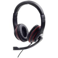 Gembird CaratteristicheCuffia stereo con braccio microfono mobilePratica unitÃƒÂ  di con Over Ear headset Kabel Zwart, Rood Volumeregeling, Headset - thumbnail