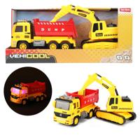 Toi-Toys Cars & trucks kiepwagen met graafmachine licht & geluid - thumbnail