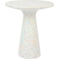 Zuiver Ronde Bijzettafel 'Victoria' Terrazzo, 45cm hoog, kleur Wit - thumbnail