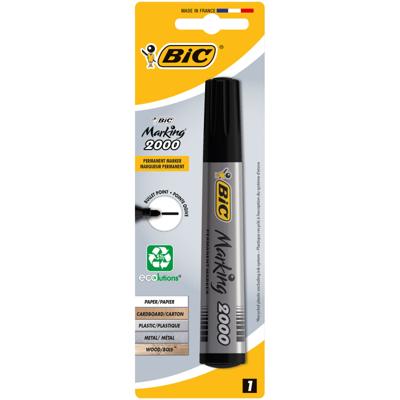Permanente markeerstift Bic 2000 Zwart