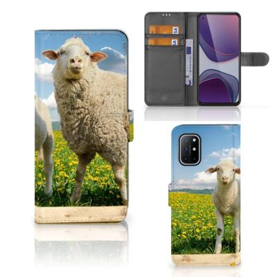 OnePlus 8T | Telefoonhoesje | Met pasjeshouder | Schaap en Lammetje OnePlus 8T | Telefoonhoesje | Met pasjeshouder | Schaap en Lammetje