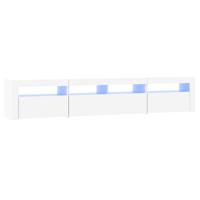 Tv-meubel met LED-verlichting 210x35x40 cm wit - thumbnail