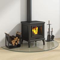 VidaXL Glasplaat voor open haard halfrond 1200x600 mm - thumbnail