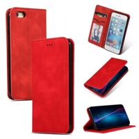 Retro huid voelen Business magnetische horizontale Flip lederen case voor iPhone 6S & 6 (rood) - thumbnail