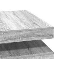 Salontafel 360 graden draaibaar 90x90x34,5cm grijs sonoma eiken - thumbnail