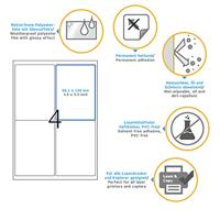 Etiket HERMA 8019 99.1x139mm transparant 100 etiketten - thumbnail