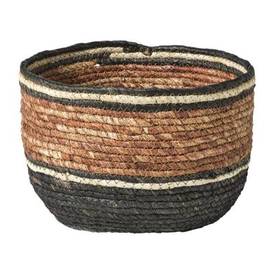 Mand gestreept - bruin/rood - ø28x18 cm