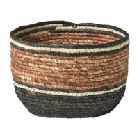 Mand gestreept - bruin/rood - ø28x18 cm - thumbnail