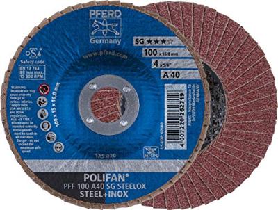 PFERD TOOLS 67604100 PFF 100 A 40 SG STEELOX/16,0 Lamellenschijf Diameter 100 mm Boordiameter 16 mm RVS, Staal 10 stuk(s)