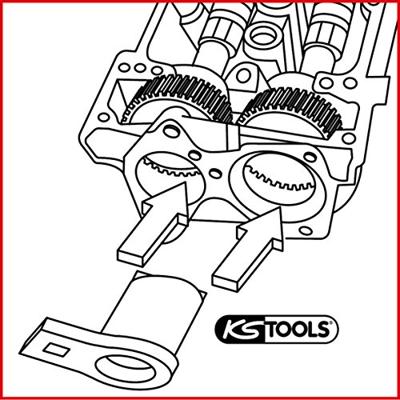 KS Tools 4002429 1/2 blokkeergereedschap voor de nokkenas voor PSA